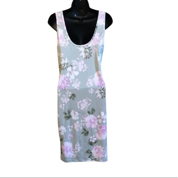 Full Circle Trends Floral print Bodycon style dress | Women Size large - Picture 2 of 4